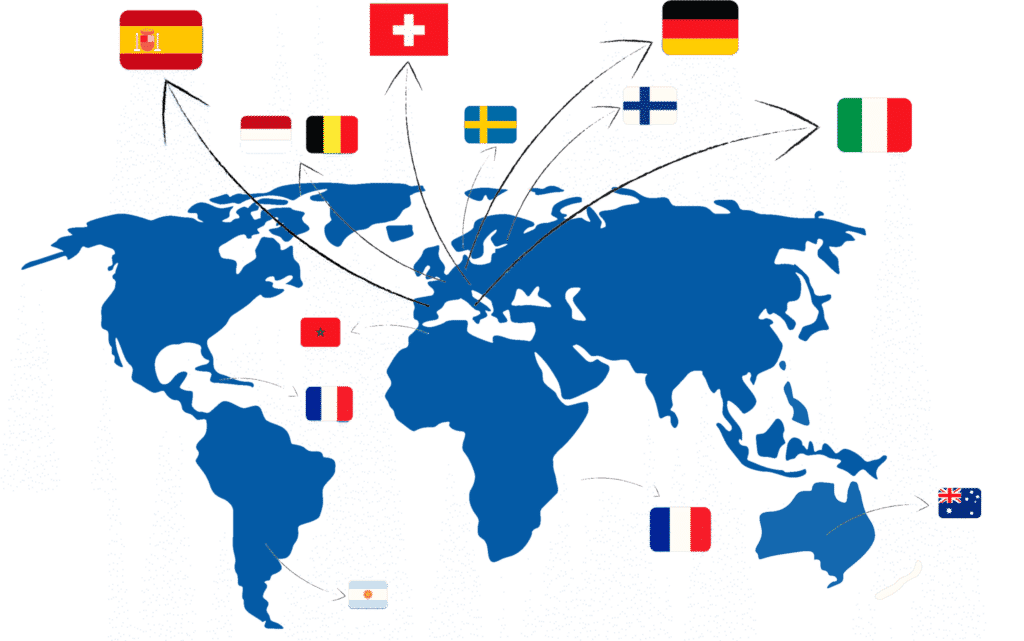 Illustration du réseau international d'Alterval