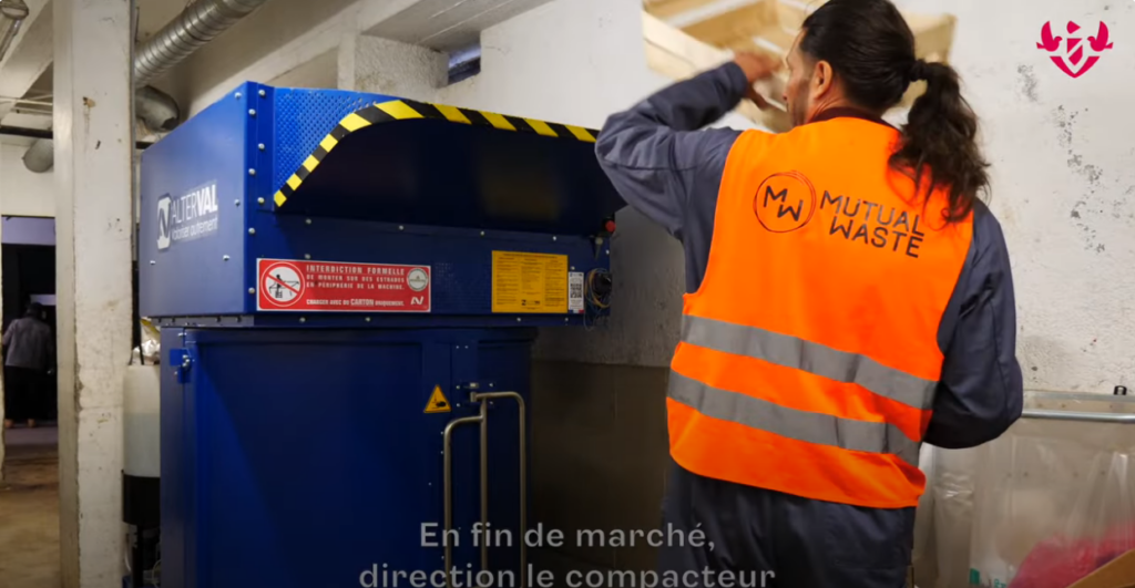 compacteur pour gestion des déchets de marchés