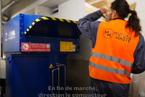 compacteur pour gestion des déchets de marchés